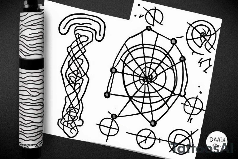 DNA molecule with an island vibe tattoo idea