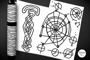 DNA molecule with an island vibe tattoo idea