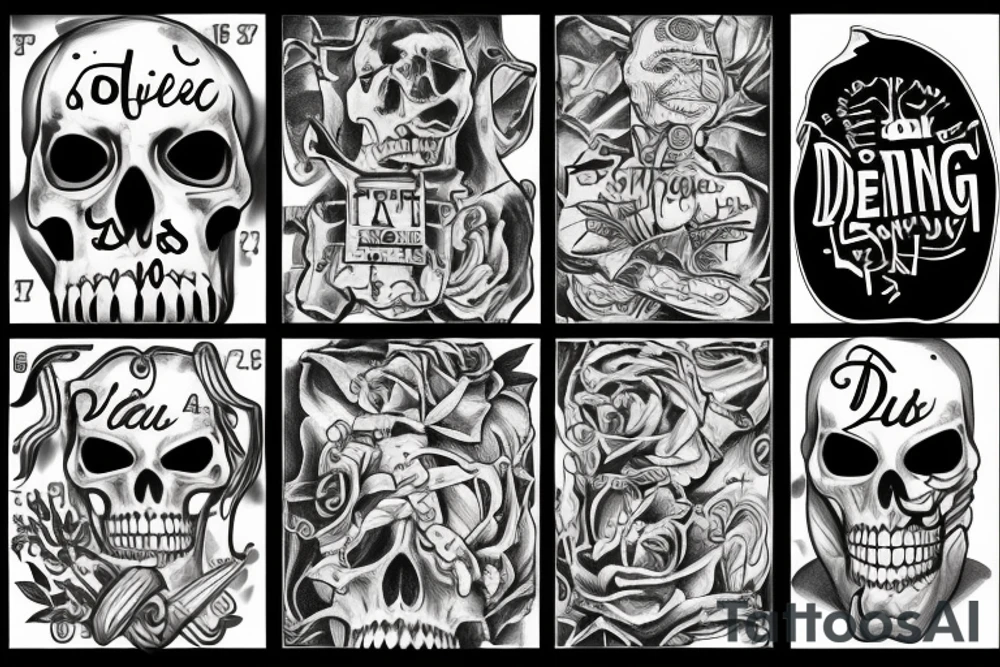 Number 3 with the words set on dying man tattoo idea