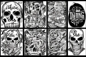 Number 3 with the words set on dying man tattoo idea