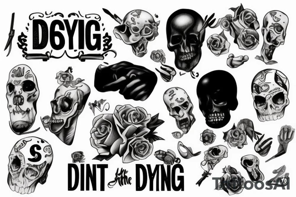 Number 3 with the words “set on dying man” tattoo idea