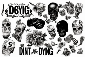 Number 3 with the words “set on dying man” tattoo idea