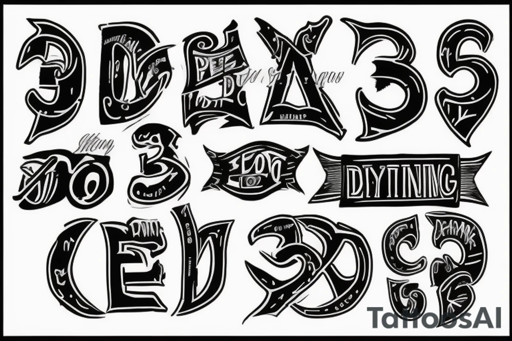Number 3 with the words “set on dying man” tattoo idea