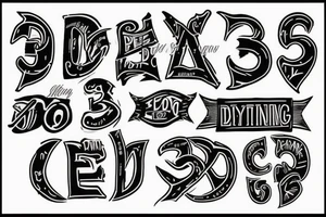 Number 3 with the words “set on dying man” tattoo idea