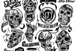 “set on dying man” tattoo idea