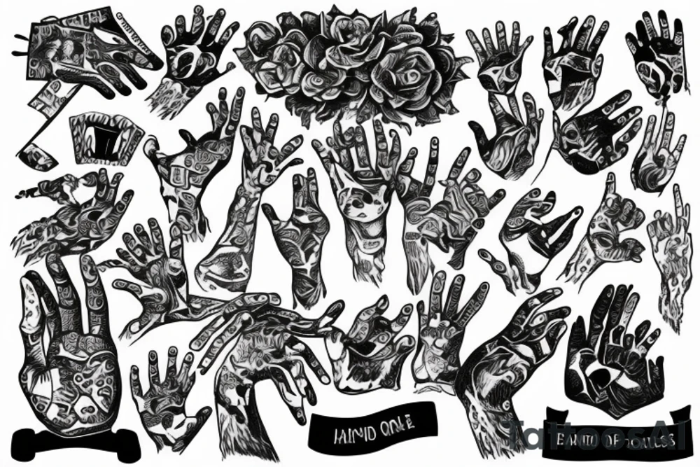 Hand holding the world tattoo idea