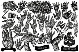 Hand holding the world tattoo idea