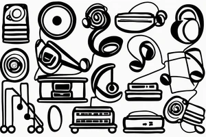 2000, Music, Speakers, Turntables, Grafitti tattoo idea