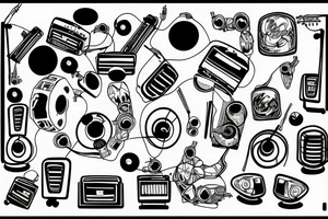 2000, Music, Speakers, Turntables, Grafitti tattoo idea