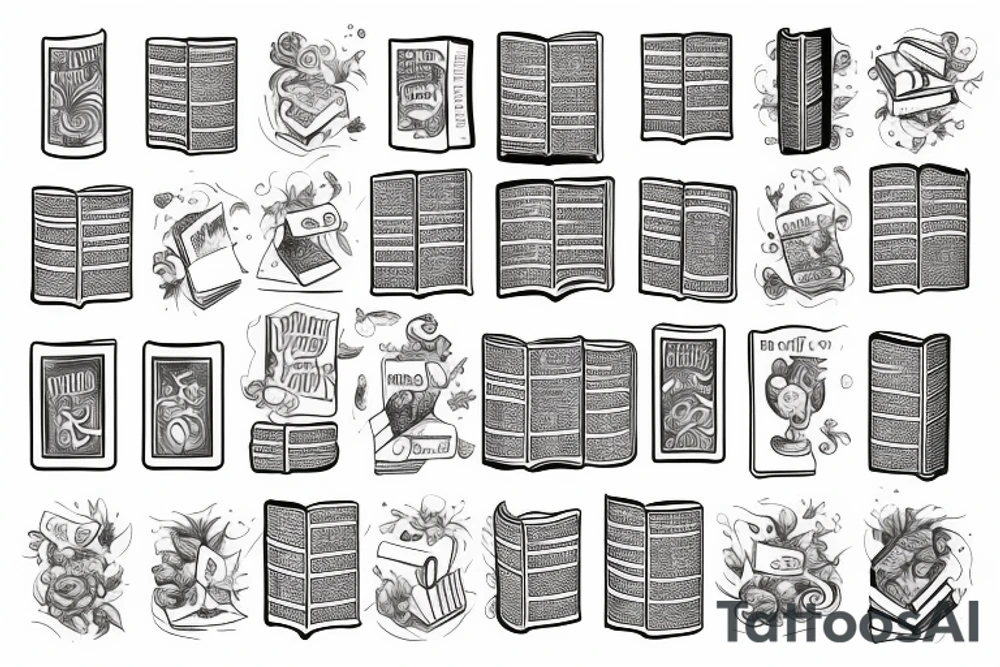 sad, book lover tattoo idea