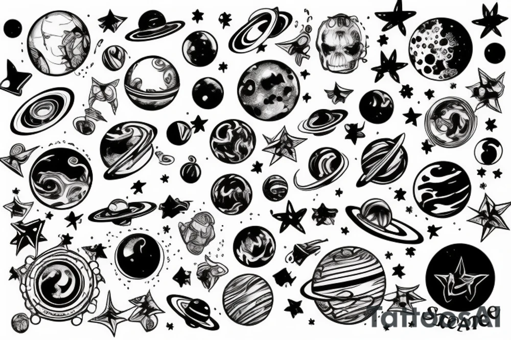 space tattoo idea