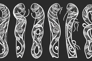 A snake wrapped around a futuristic sword tattoo idea