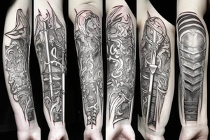 futuristic sword tattoo idea
