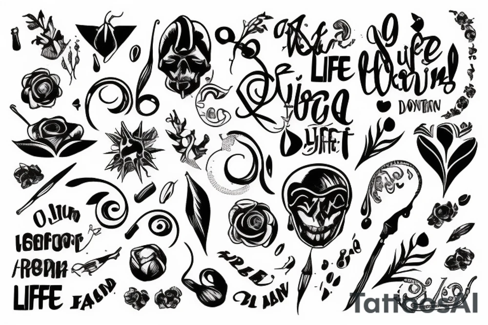 Word about life tattoo idea