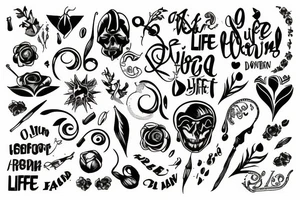 Word about life tattoo idea