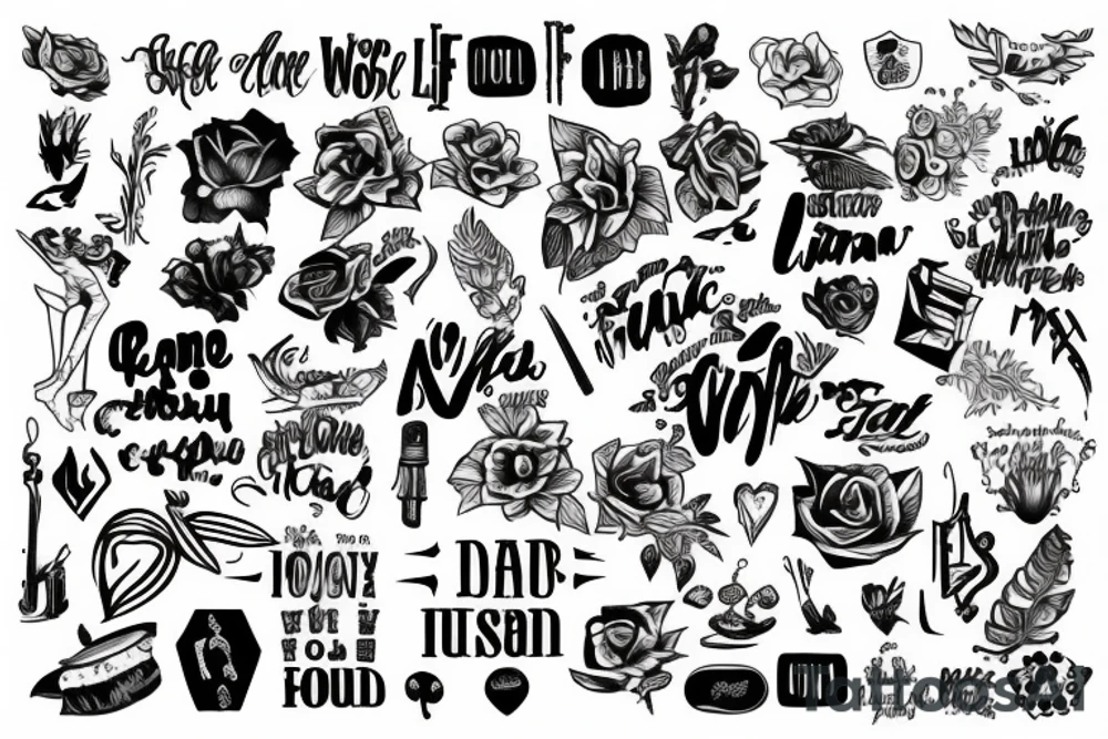 Life word tattoo idea