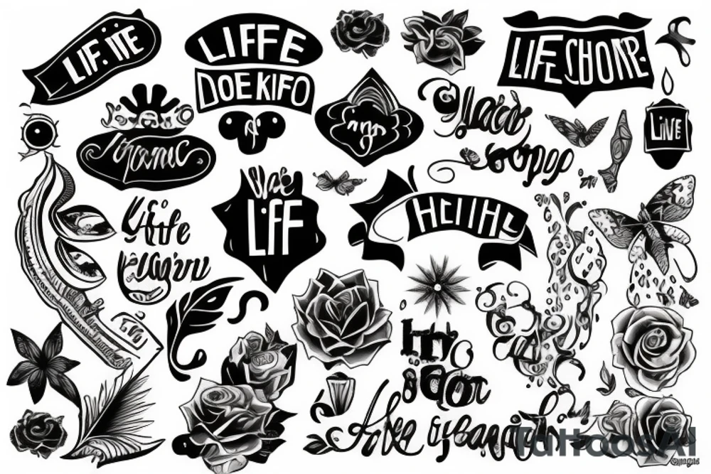 Life word tattoo idea