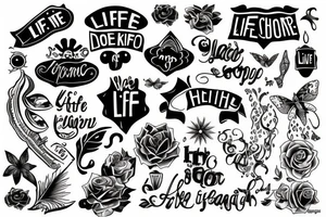 Life word tattoo idea