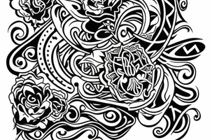 Act as a tattoo artist and design a tattoo for an Irish man, who loves his mother. Her name is Ann. Include the name Ann in the tattoo. tattoo idea