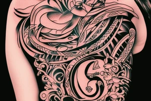Act as a tattoo artist and design a tattoo for an Irish man, who loves his mother. Her name is Ann. Include the name Ann in the tattoo. tattoo idea
