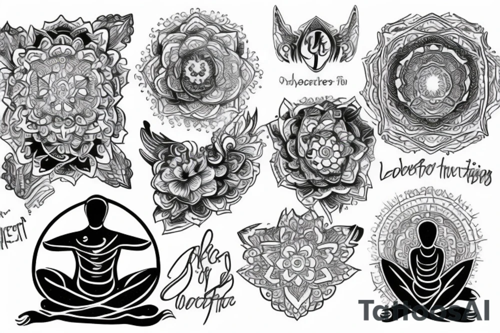 Meditating state tattoo idea
