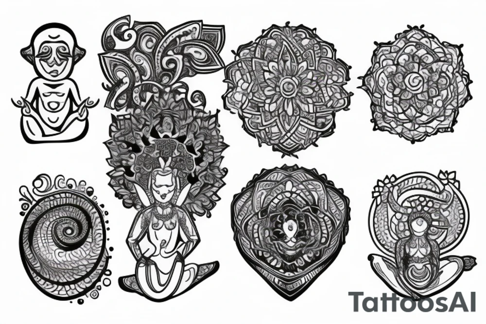 Meditating state tattoo idea