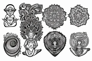 Meditating state tattoo idea