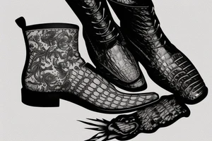 Texan boots alligator leather tattoo idea