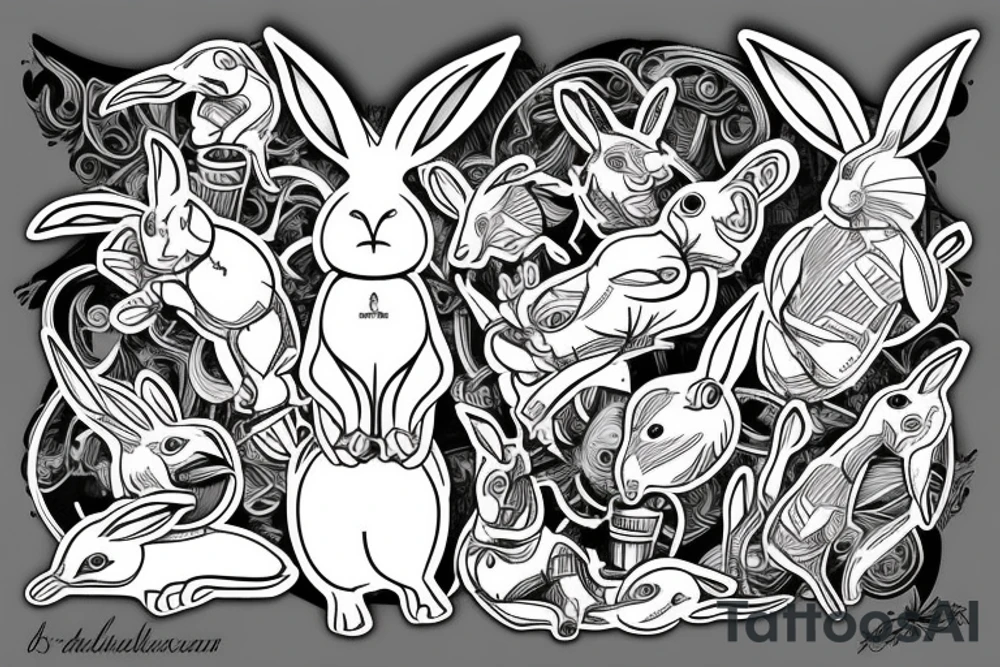 Rabbit tattoo idea