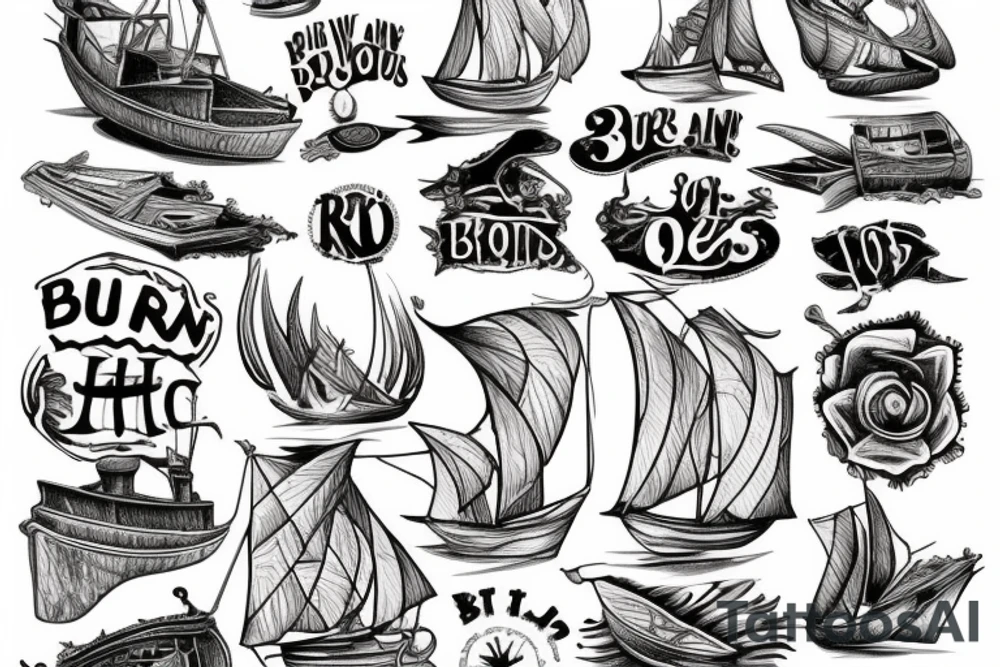 burn your boats tattoo idea
