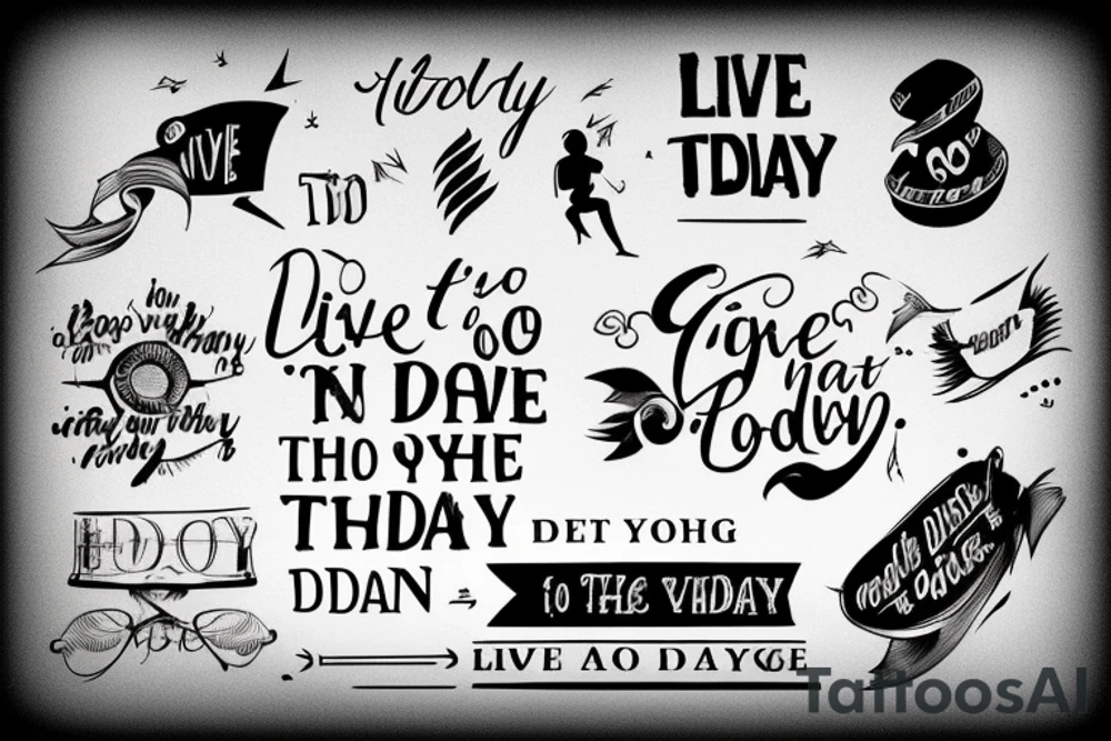 don't try to see what is hidden in the fog of the future; live today and do today's business tattoo idea