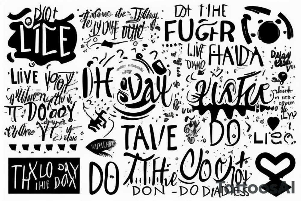 don't try to see what is hidden in the fog of the future; live today and do today's business tattoo idea