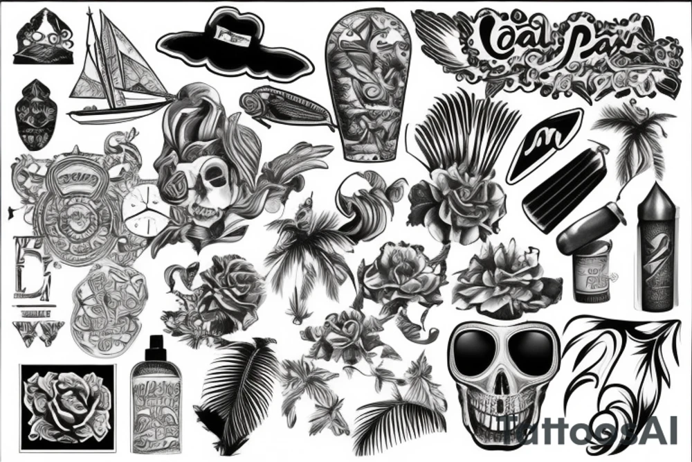 Palm beach tattoo idea