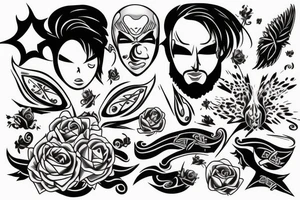 Son father playing tattoo idea