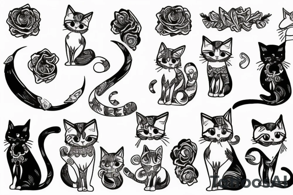 gypsy cat tattoo idea