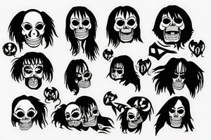 Ramones logo with skull and airplnes tattoo idea