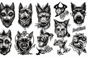 hellhound dog tattoo idea