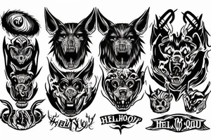 hellhound full body tattoo idea