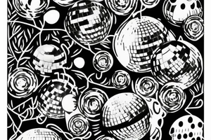Disco ball with ivy coming out of it tattoo idea