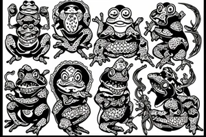 A toad monk tattoo idea