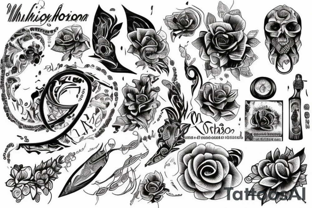 Много сколопендр огибающие руку tattoo idea