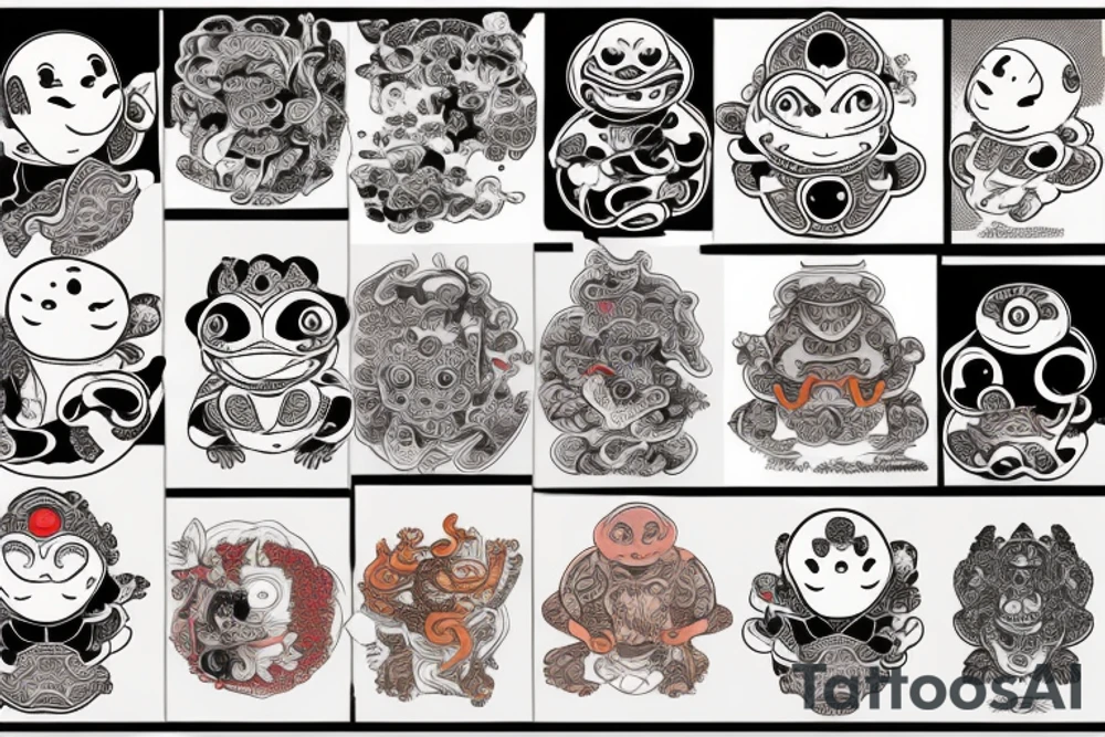 A toad monk tattoo idea