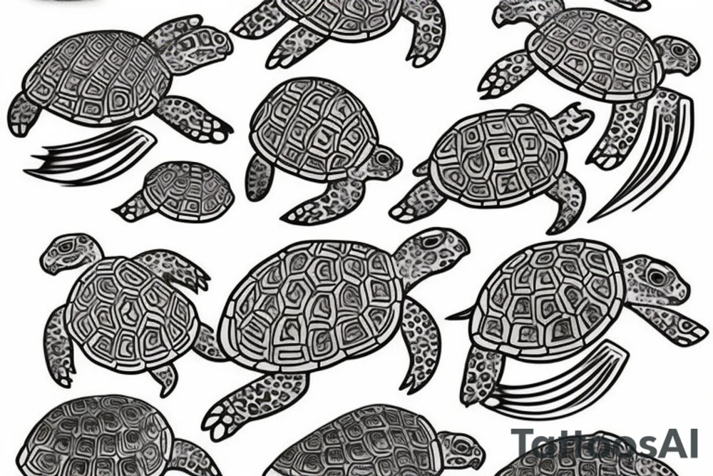 A turtle in traditional japanese robes tattoo idea