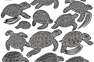 A turtle in traditional japanese robes tattoo idea