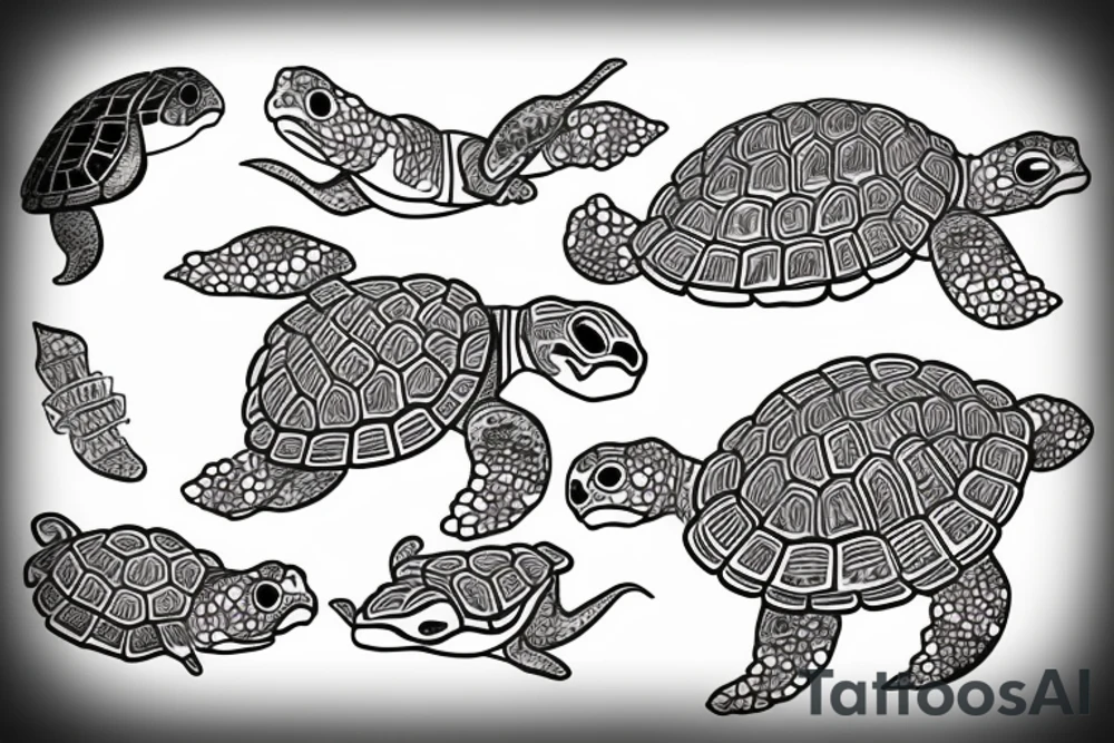 A turtle in traditional japanese robes tattoo idea