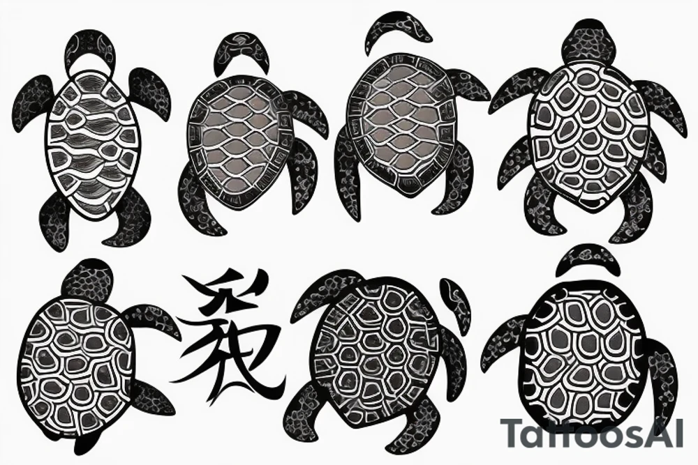 A turtle in traditional japanese robes tattoo idea