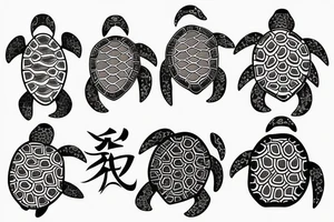 A turtle in traditional japanese robes tattoo idea