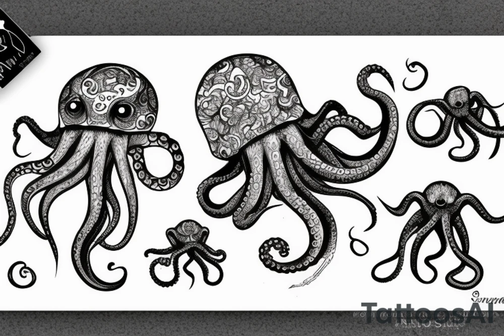 sunshine ocean octopus tattoo idea