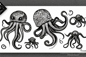 sunshine ocean octopus tattoo idea
