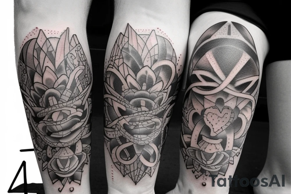 I have a tattoo on my calf and ankel and i want to cover my remaining space tattoo idea